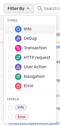 Filter By Types/Levels